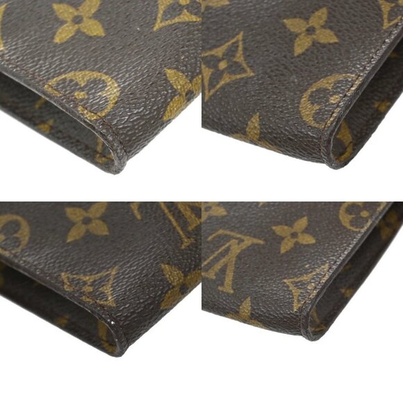 LOUIS VUITTON Logo BUCKET PM Pouch Bag Monogram Leather Brown France 05EF546 - Picture 7 of 13